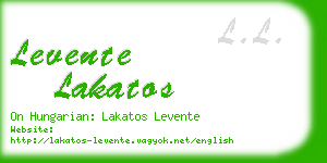 levente lakatos business card